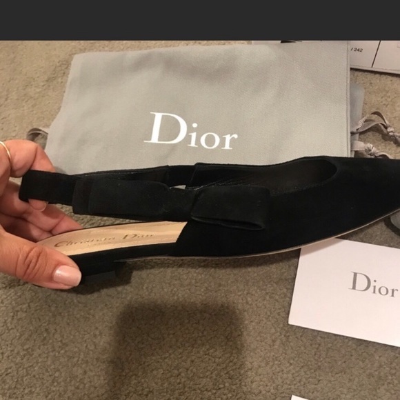 NIB Christian Dior Sweet D sling back flats - Picture 6 of 9